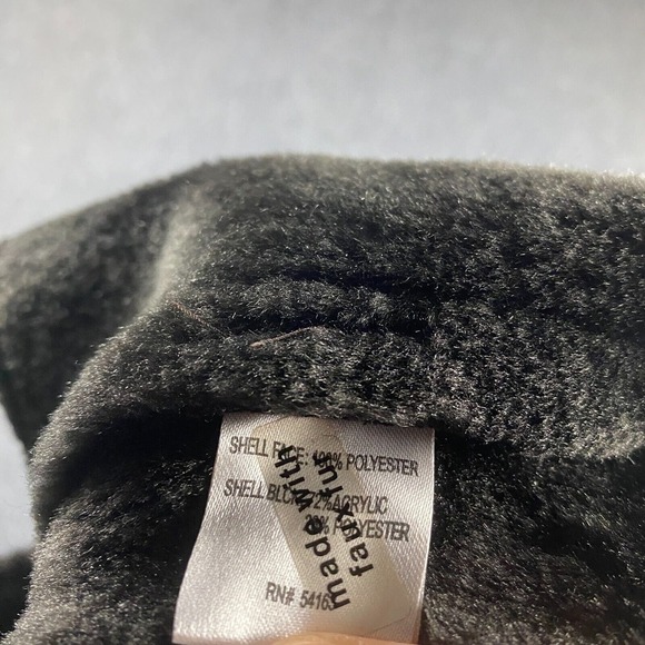 Calvin Klein Jacket Women's‎ Small Brown Suede Full Zip Faux Fur Lined Polyester - Picture 9 of 9